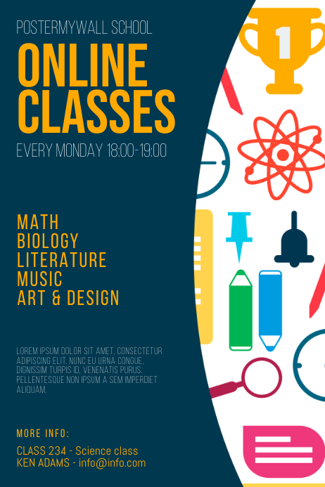 Online Video Classes Flyer Template | PosterMyWall