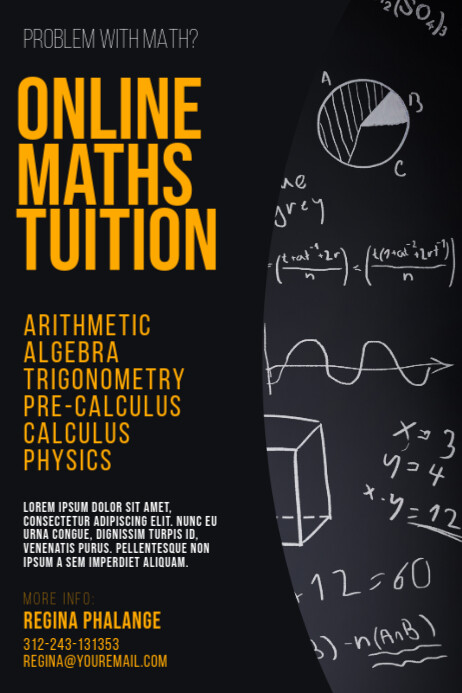 Online Video Math Tuition Flyer Template | PosterMyWall
