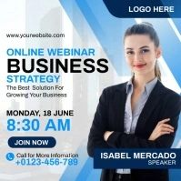 Online Webinar Business Strategy Publicación de Instagram template