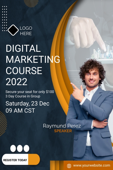 Online Webinar Course Poster Template | PosterMyWall