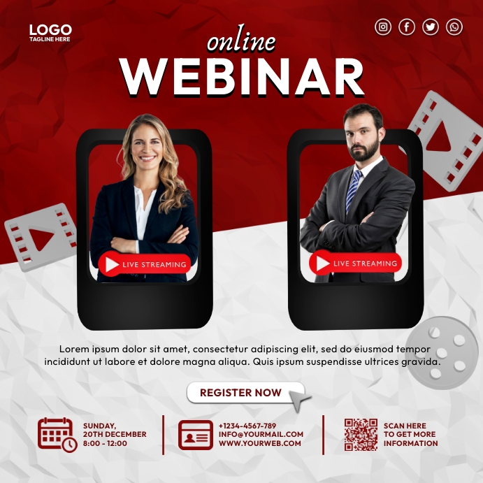 Online Webinar Template | PosterMyWall