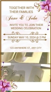 Online wedding invitation template Instagram Reel