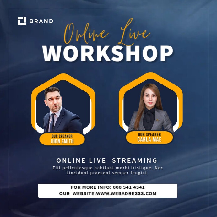 Online Workshop Live Template | PosterMyWall