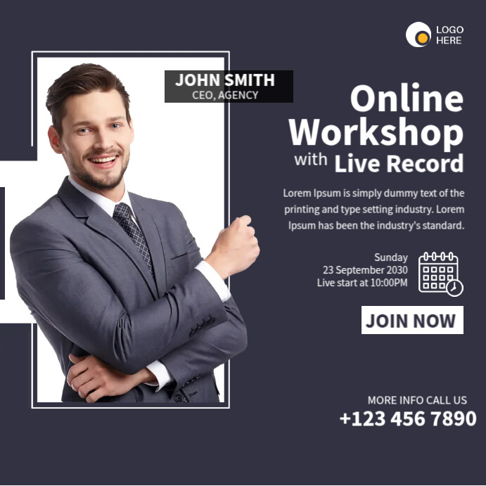 Online Workshop Template | PosterMyWall