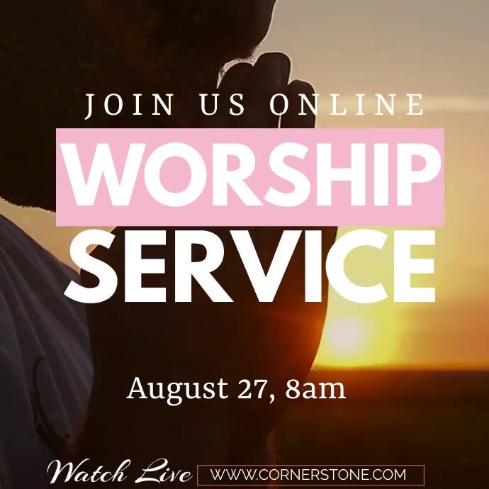 ONLINE WORSHIP SERVICE (6) Square (1:1) template