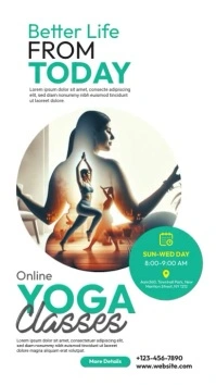 Online Yoga Class Instagram Post template