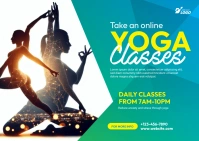 Online Yoga Class Instagram Post 明信片 template