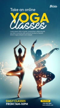 Online Yoga Class  Instagram Story template