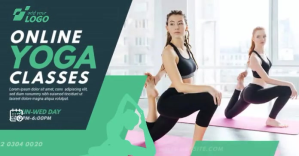 Online Yoga Classes Ad Изображение, которым поделились на Facebook template