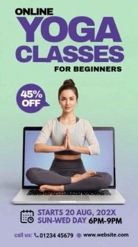 online yoga classes Instagram Story template