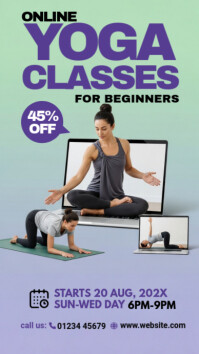 online yoga classes História do Instagram template