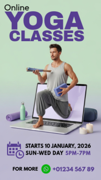 Online Yoga Classes Instagram Story template