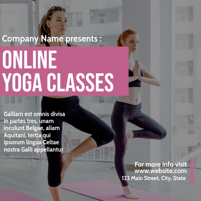 Yoga Online Classes And Videos Ad Template Postermywall