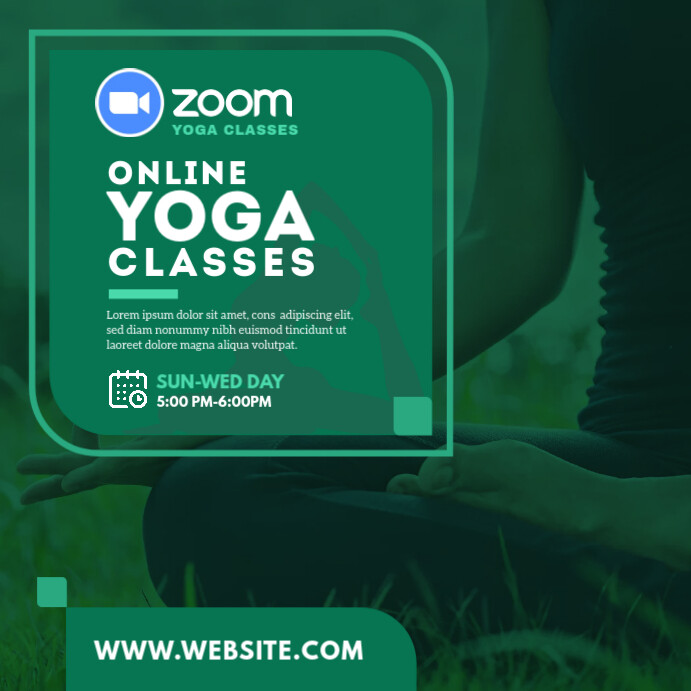 Online Yoga Classes Instagram Post Template Postermywall