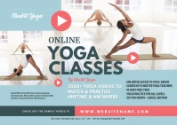 Online Yoga Classes Postcard template
