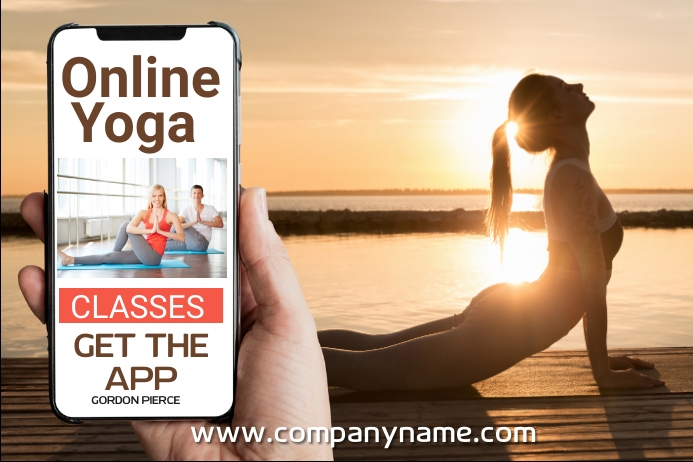 Online Yoga Classes Poster Template Plakat