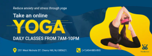 Online Yoga Fitness Class Facebook Banner Facebook-Cover template