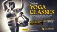 Online Yoga Lessons Twitter Post template