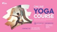 Online Youga Course Banner for Social Media Digital na Display (16:9) template