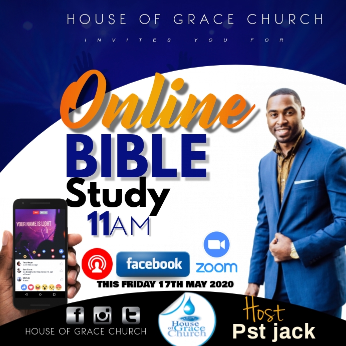 ONLINEBIBLE STUDY Instagram na Post template