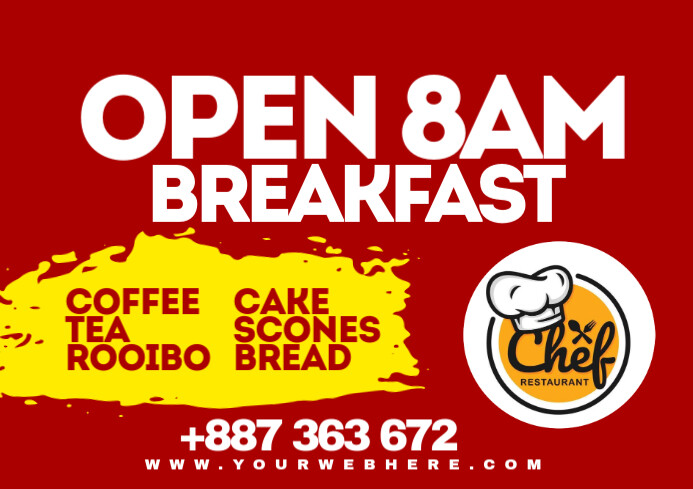 Open For Breakfast Sign Copy of open breakfast | PosterMyWall