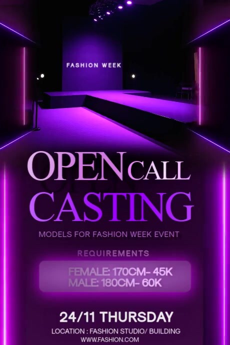 Open Casting Call Poster Templates Plakkaat