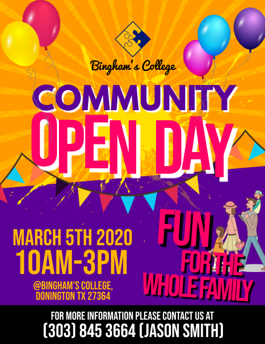 Open Day Flyer Template PosterMyWall