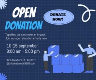 Open donation Średni prostokąt template