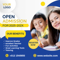 White School Admission Instagram Post Template