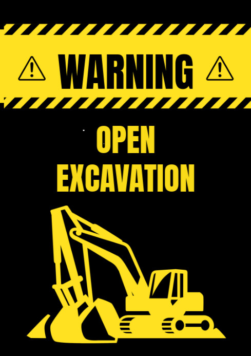 open excavation A4 template