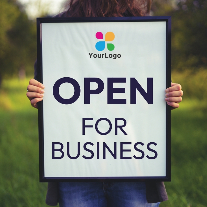 open for business Instagram Post template