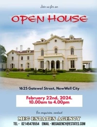 open house ad Рекламная листовка (US Letter) template