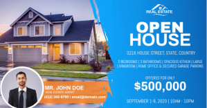 Open House Ad Template Facebook Shared Image