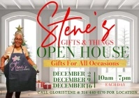 Open House Postkort template