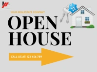 Open house Rótulo de jardín template