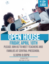 Red Preschool Open House Flyers Template | PosterMyWall