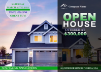 Open House Event Postkarte template