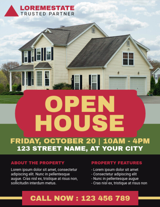 Open House Flyer Template PosterMyWall Open House Flyer Template PosterMyWall