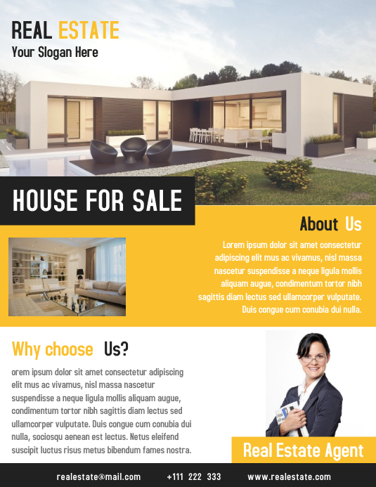 Open House Flyer Template Design