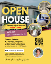 Open House Poster Instagram Portrait template