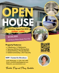 Open House Poster Instagram Portrait template