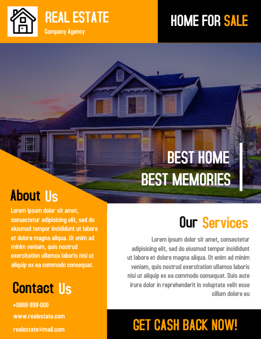 Open House Property Flyer Real Estate Poster Template | PosterMyWall