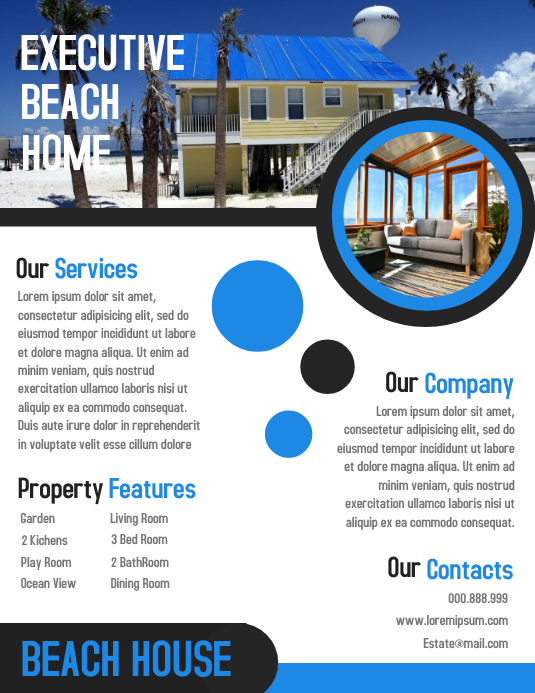 Open House Property Flyer Real Estate Poster Template | PosterMyWall