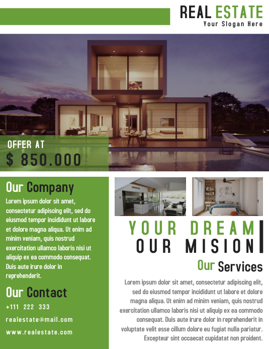 Upmarket Listing Flyer Template Real Estate Marketing