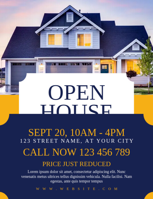 Open House Real Estate Flyer Template PosterMyWall