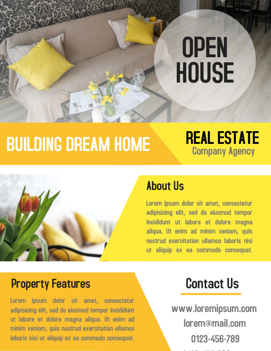 Open House Real Estate Property Business Flyer and Poster template