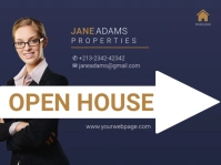open house yard sign for realtors Rótulo de jardín template