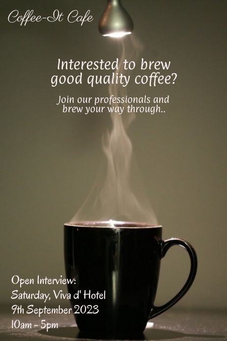 Open Interview Poster template