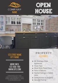 Open Listed House Ad Flyer Poster banner a3 template
