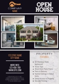 Open Listed House Ad Flyer Poster banner a3 template